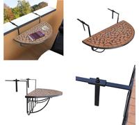 vidaXL Table de balcon suspendue Mosaïque Terracotta - Table de balcon - Tables de balcon - Table d'appoint