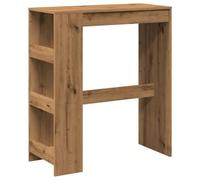 vidaXL Table de Bar avec étagères chêne Artisanal Bois d'ingénierie, Table de pub, Table Haute, Table de Tabouret de Bar, Table de Bar de Cuisine