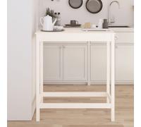 vidaXL Table de bar blanc 100x50x110 cm Pin massif - Table de bar - Tables de bar - Table de fête - Table de bistrot