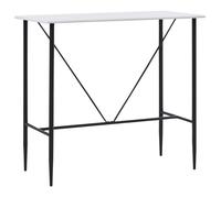 vidaXL Table de Bar Table de Pub Table de Bistrot Table de Comptoir Table de Cuisine Table de Salle à Manger Table Haute Maison Blanc 120x60x110 cm MDF
