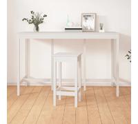 vidaXL Table de Bar - Blanc