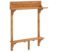 vidaXL Table de bar de balcon 90x37x122,5 cm Bois d'acacia massif