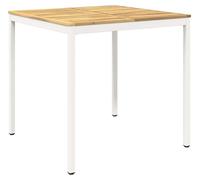 vidaXL Table de bar d'extérieur, blanche, 110 x 108,5 x 105 cm, en bois d'acacia massif