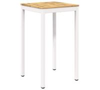 vidaXL Table de bar d'extérieur, blanche, 60 x 60,5 x 105 cm, en bois d'acacia massif