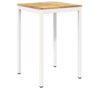 vidaXL Table de bar d'extérieur, blanche, 70 x 68,5 x 105 cm, en bois d'acacia massif