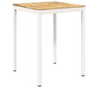 vidaXL Table de bar d'extérieur, blanche, 80 x 80,5 x 105 cm, en bois d'acacia massif