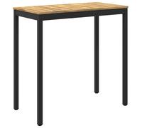 vidaXL Table de bar d'extérieur, blanche et noire, 108,5 x 55 x 105 cm