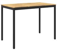 vidaXL Table de bar d'extérieur, blanche et noire, 141 x 80,5 x 105 cm