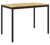 vidaXL Table de bar d'extérieur, blanche et noire, 147 x 88,5 x 105 cm