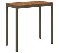 vidaXL Table de bar d'extérieur, couleur bois et marron, 108,5 x 55 x 105 cm