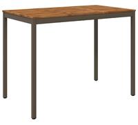 vidaXL Table de bar d'extérieur, couleur bois naturel et marron, 141 x 80,5 x 105 cm