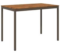 vidaXL Table de bar d'extérieur, couleur bois naturel et marron, 147 x 88,5 x 105 cm