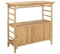 vidaXL Table de bar d'extérieur Nature 110 x 50 x 105 cm en bambou