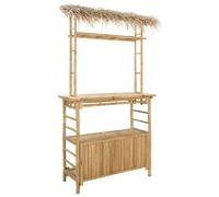 vidaXL Table de bar d'extérieur Nature 110 x 50 x 209 cm en bambou