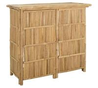 vidaXL Table de bar d'extérieur Nature 115 x 55 x 105 cm en bambou