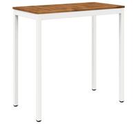 vidaXL Table de bar d'extérieur, naturelle et blanche, 108,5 x 55 x 105 cm