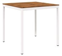 vidaXL Table de bar d'extérieur, naturelle et blanche, 110 x 108,5 x 105 cm