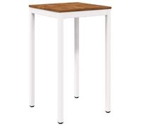 vidaXL Table de bar d'extérieur, naturelle et blanche, 60 x 60,5 x 105 cm