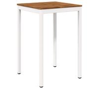 vidaXL Table de bar d'extérieur, naturelle et blanche, 70 x 68,5 x 105 cm