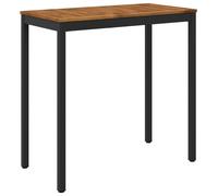 vidaXL Table de bar d'extérieur, naturelle et noire, 108,5 x 55 x 105 cm