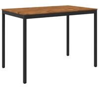 vidaXL Table de bar d'extérieur, naturelle et noire, 147 x 88,5 x 105 cm