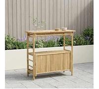 vidaXL Table de bar d'extérieur Nature Bambou 110 x 50 x 105 cm
