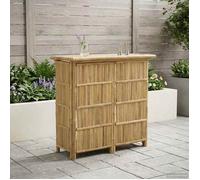 vidaXL Table de bar d'extérieur Nature 115 x 55 x 105 cm en bambou