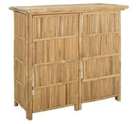 vidaXL Table de bar extérieure Naturel 115 x 55 x 105 cm Bambou, Table de bar tendance, résistante, pour l'extérieur, parfaite pour soirées d’été, jardin, déco écolo et minimaliste