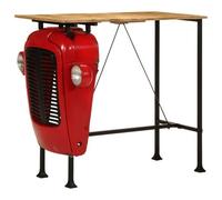 vidaXL Table de bar forme de tracteur bois de manguier massif Marron