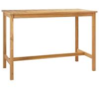vidaXL Table de bar Nature - 150 x 75 x 105 cm en bois massif de teck