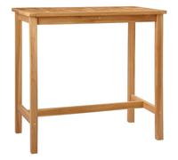 vidaXL Table de bar Naturelle 110 x 60 x 105 cm en teck massif