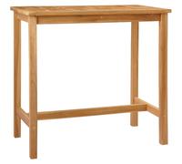 vidaXL Table de bar Naturelle 110 x 60 x 105 cm en teck massif