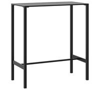 vidaXL Table de bar noire 100x50x110 cm Acier revêtu par poudre