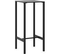 vidaXL Table de bar noire 50x50x110 cm Acier revêtu par poudre