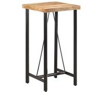 vidaXL Table de Bar, Table de Bistrot Carrée, Bout de Canapé, Table à Manger, Meuble de Salle de Séjour, Bois Massif de 356380 Marron G