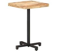 vidaXL Table de bistro carrée 50x50 cm - Bois de manguier brut