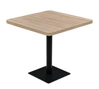 vidaXL Table de Bistro MDF et Acier Carré 80x80x75 cm Couleur de Chêne Bar