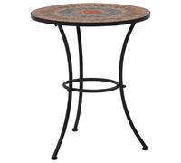 vidaXL Table de bistro mosaïque - Gris/Orange