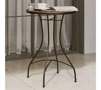 vidaXL Table de bistrot en mosaïque rouge terracotta et blanc Ø50x70 cm Céramique