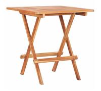 vidaXL Table de bistrot pliante 60x60x65 cm Bois de teck massif Marron G