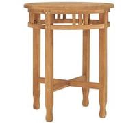 vidaXL Table de bistro Ø60x60 cm Bois de teck solide Marron
