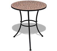 vidaXL Table de bistrot Terrakotta-Rouge 60 cm Mosaïque