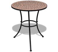 vidaXL Table de bistrot Terrakotta-Rouge 60 cm Mosaïque