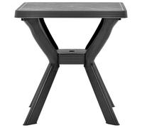 vidaXL Table de bistrot anthracite 70x70x72 cm plastique