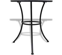 vidaXL Table de bistrot bleu et blanc 60 cm Mosaïque
