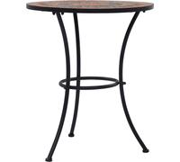 vidaXL Table de bistrot en mosaïque orange/gris 60 cm Céramique
