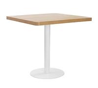 vidaXL Table de bistrot, meuble de salle à manger, bar, café, restaurant, jardin, extérieur, terrasse avec planche rectangulaire en MDF marron clair 80 x 80 cm