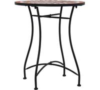 vidaXL Table de bistrot Mosaïque céramique Marron 60 cm