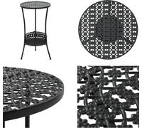 vidaXL Table de bistrot noir 40x70cm métal - Table - Tables - Table haute