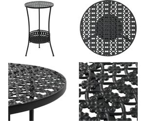 vidaXL Table de bistrot noir 40x70cm métal - Table - Tables - Table haute